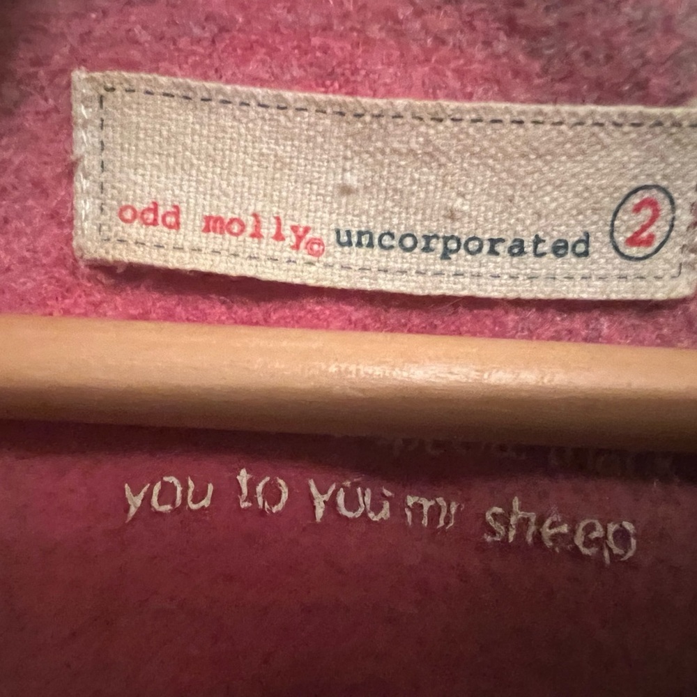 Odd Molly Pink Wool Peacoat